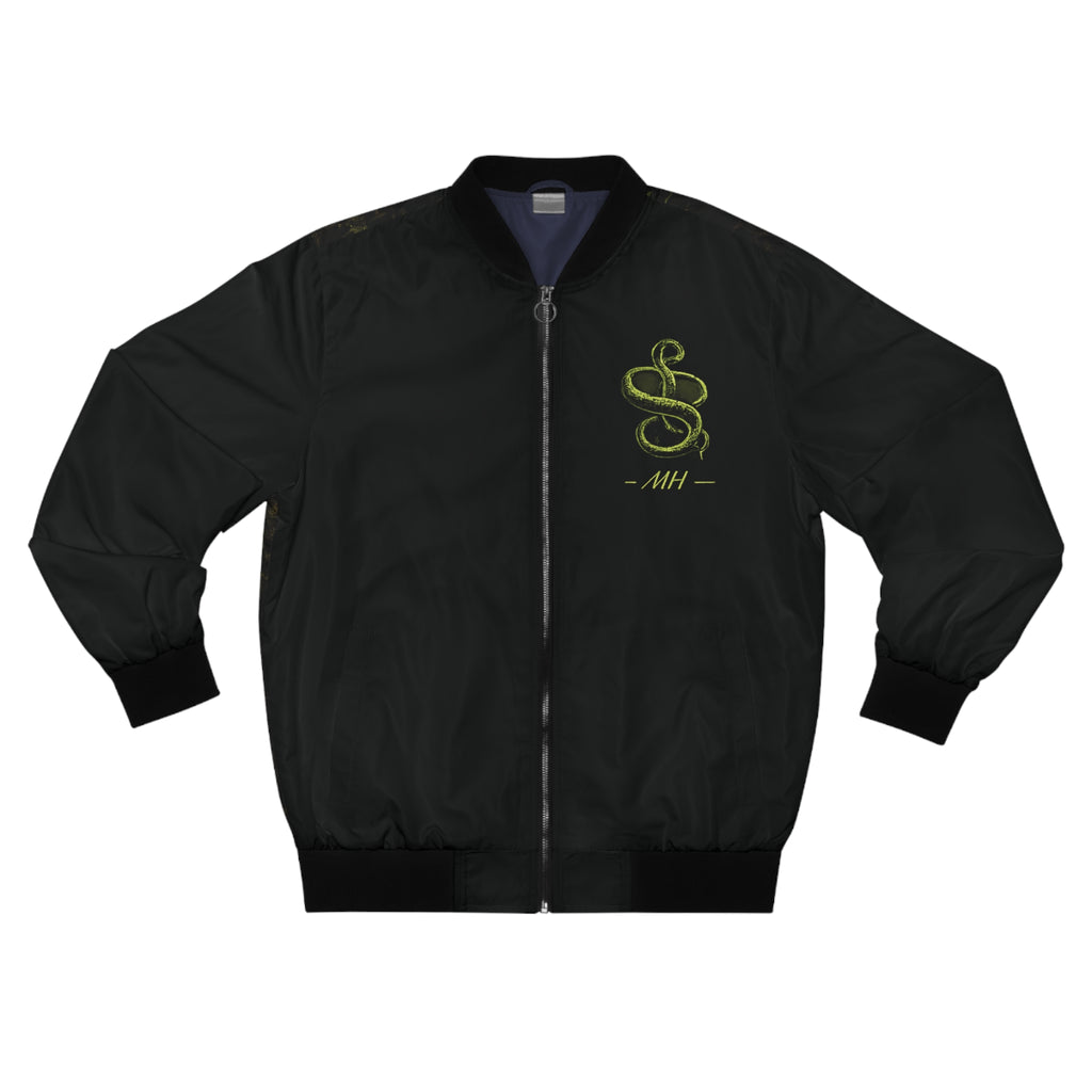 Snake Veneno Bomber Jacket — Men's Toxic Snake Graphic Bomber