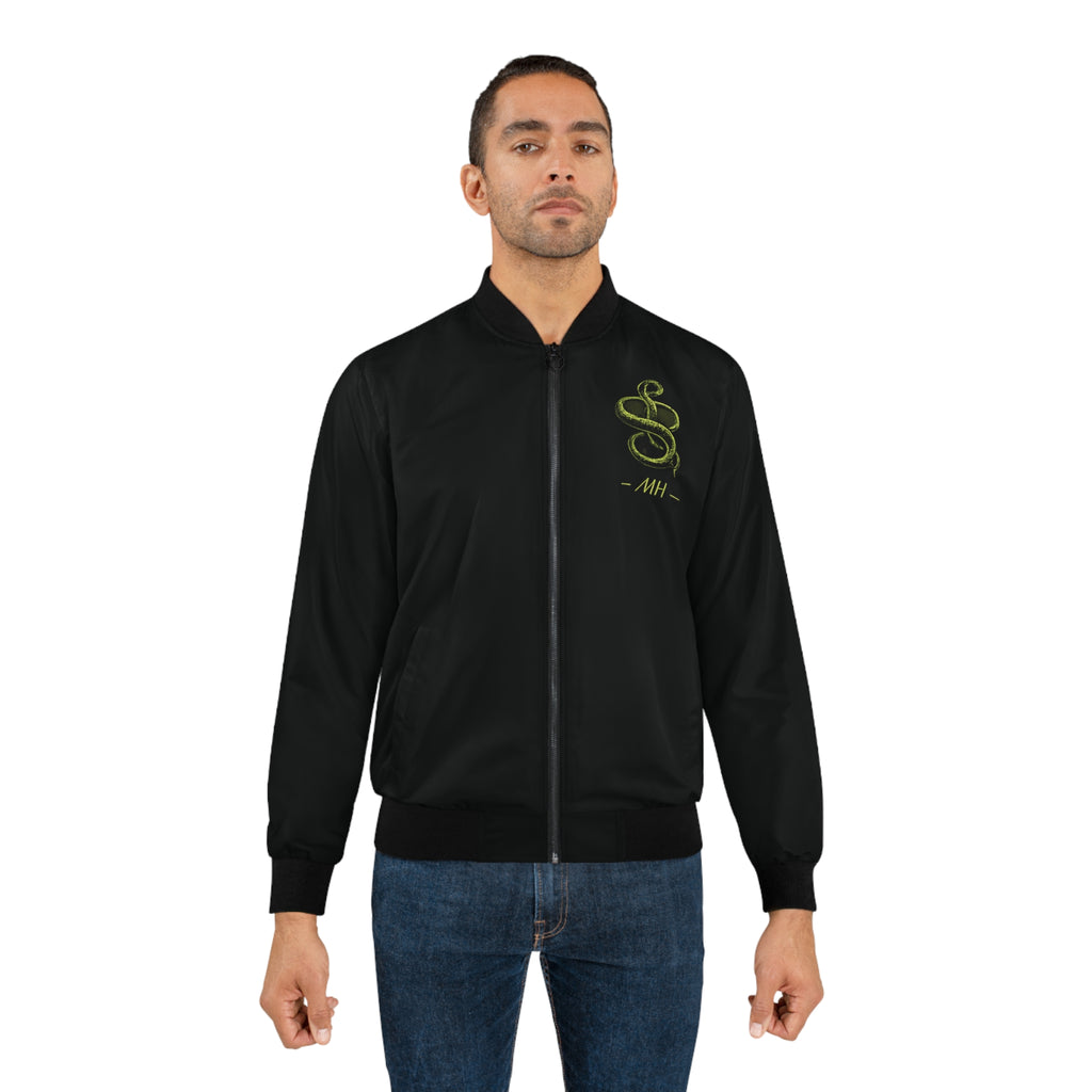Snake Veneno Bomber Jacket — Men's Toxic Snake Graphic Bomber