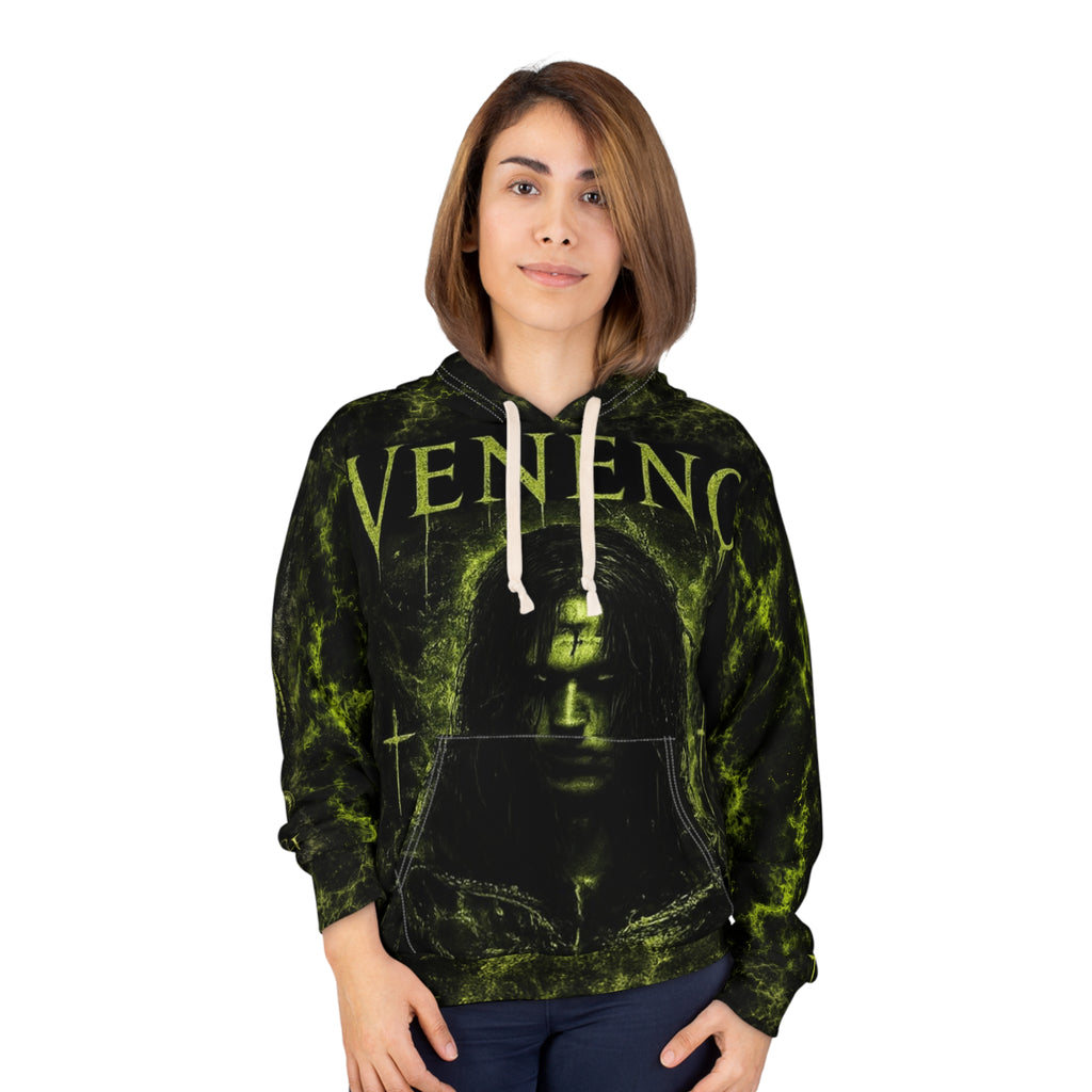 Veneno Snake Hoodie — Dark Gothic All-Over Print Pullover
