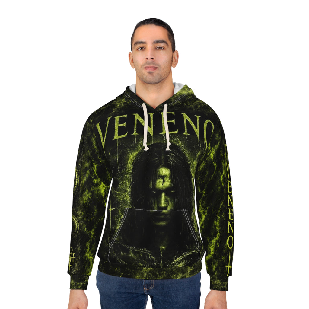 Veneno Snake Hoodie — Dark Gothic All-Over Print Pullover