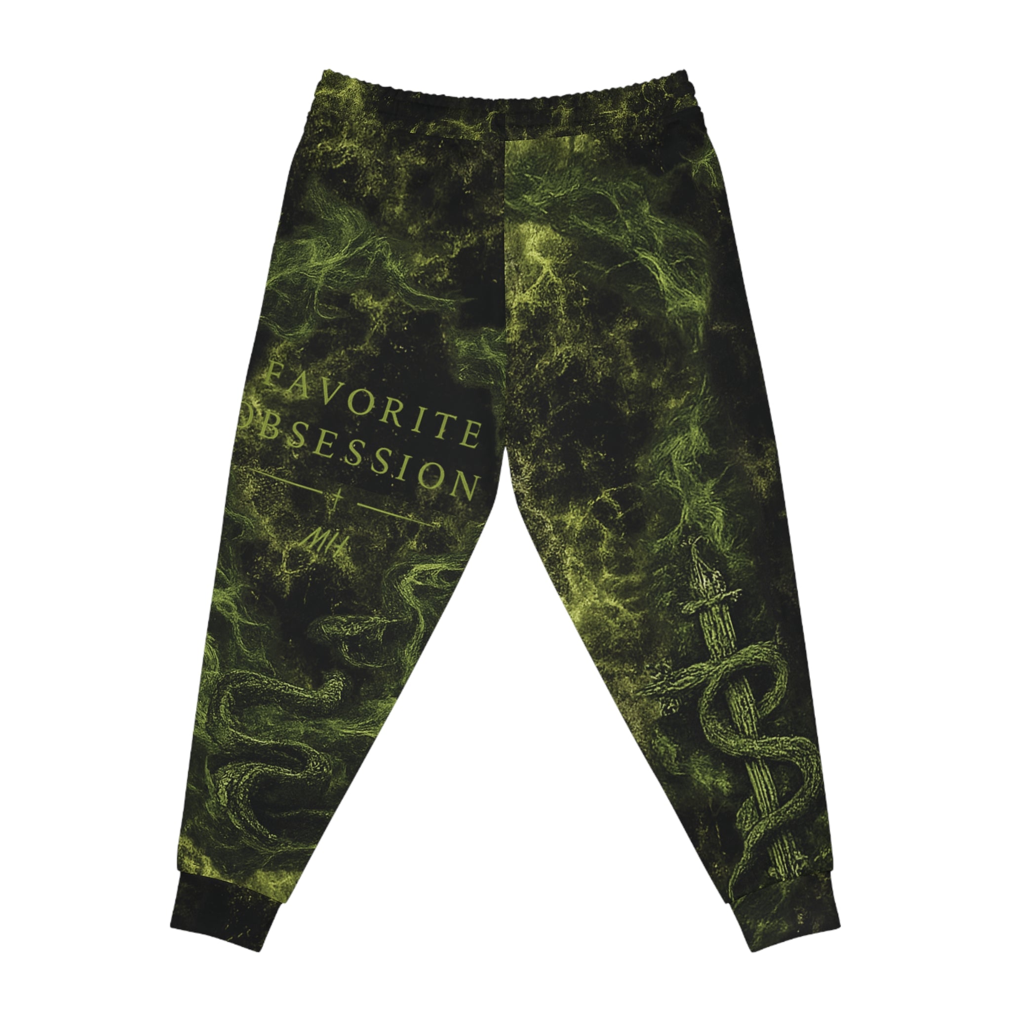 Green Smoke 'Meneno' Athletic Joggers — Graphic All-Over-Print Sweatpants