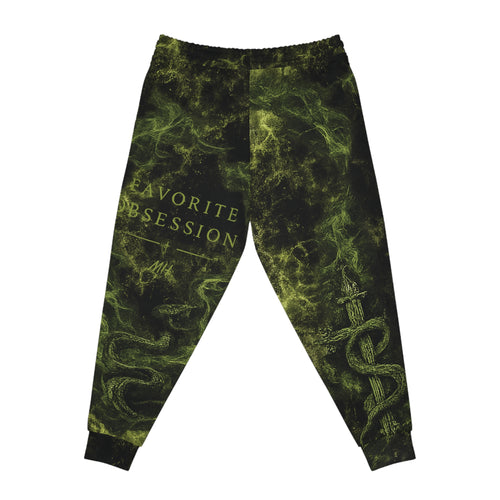 Green Smoke 'Meneno' Athletic Joggers — Graphic All-Over-Print Sweatpants
