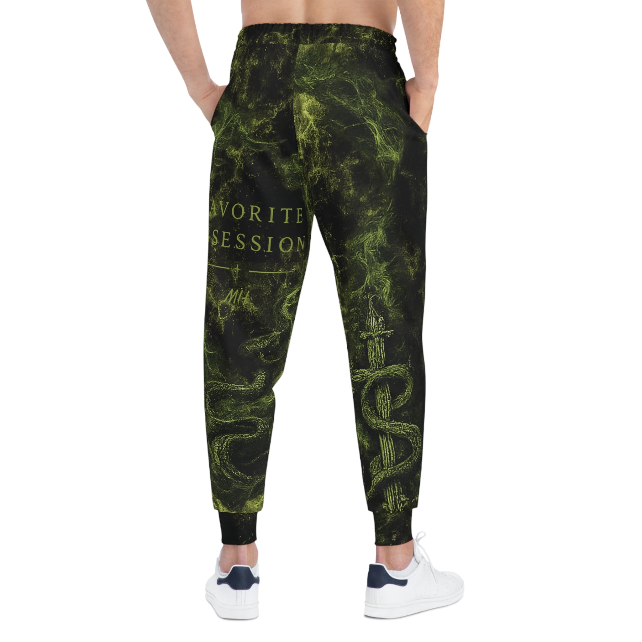 Green Smoke 'Meneno' Athletic Joggers — Graphic All-Over-Print Sweatpants